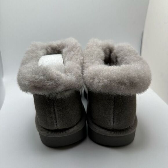 CUSHIONAIRE Women's short pull on boot +Memory Foam 6 GRAY - Picture 4 of 7